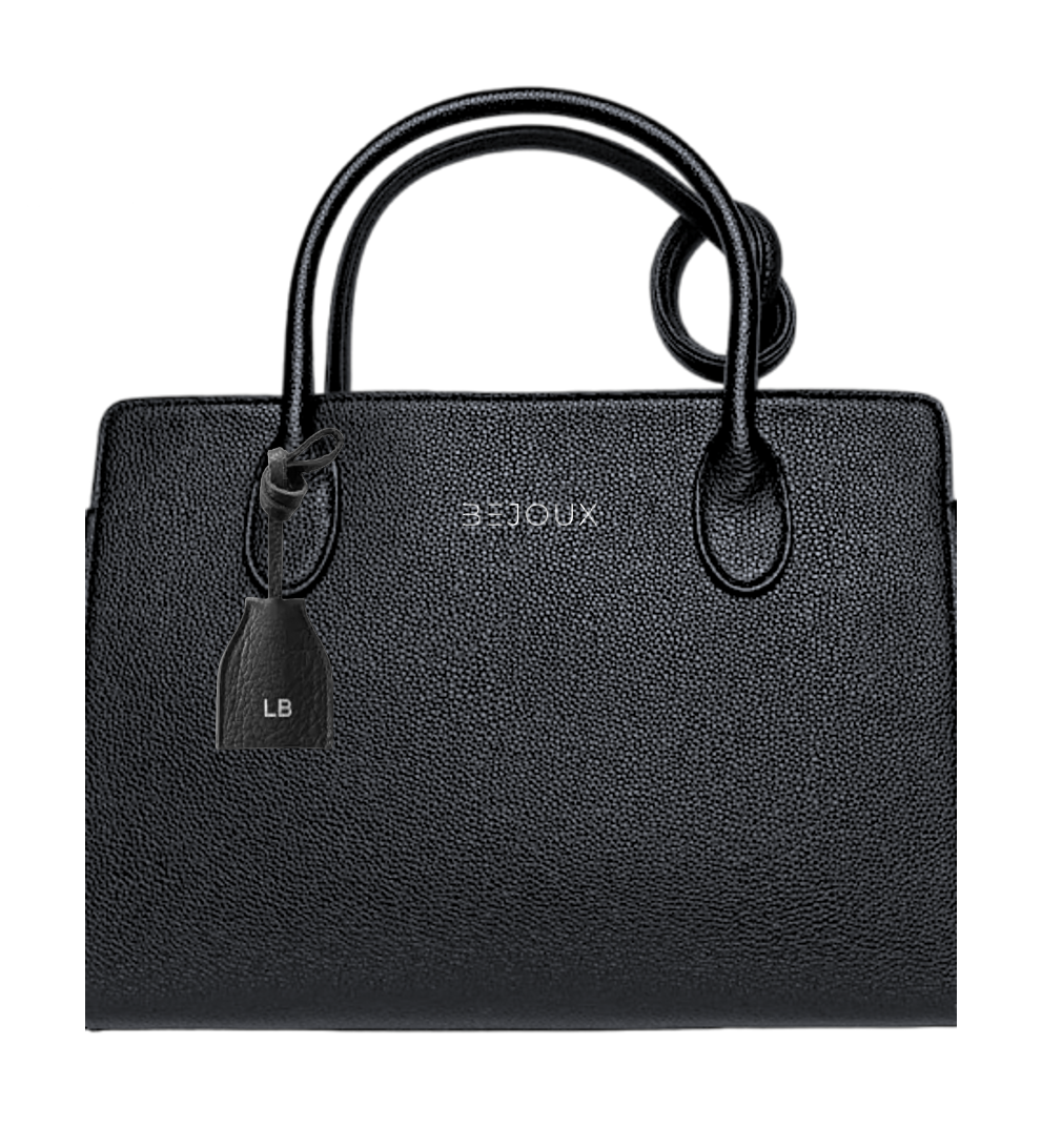 Elise Knot Leather Laptop Bag - For Her (NOIRE)